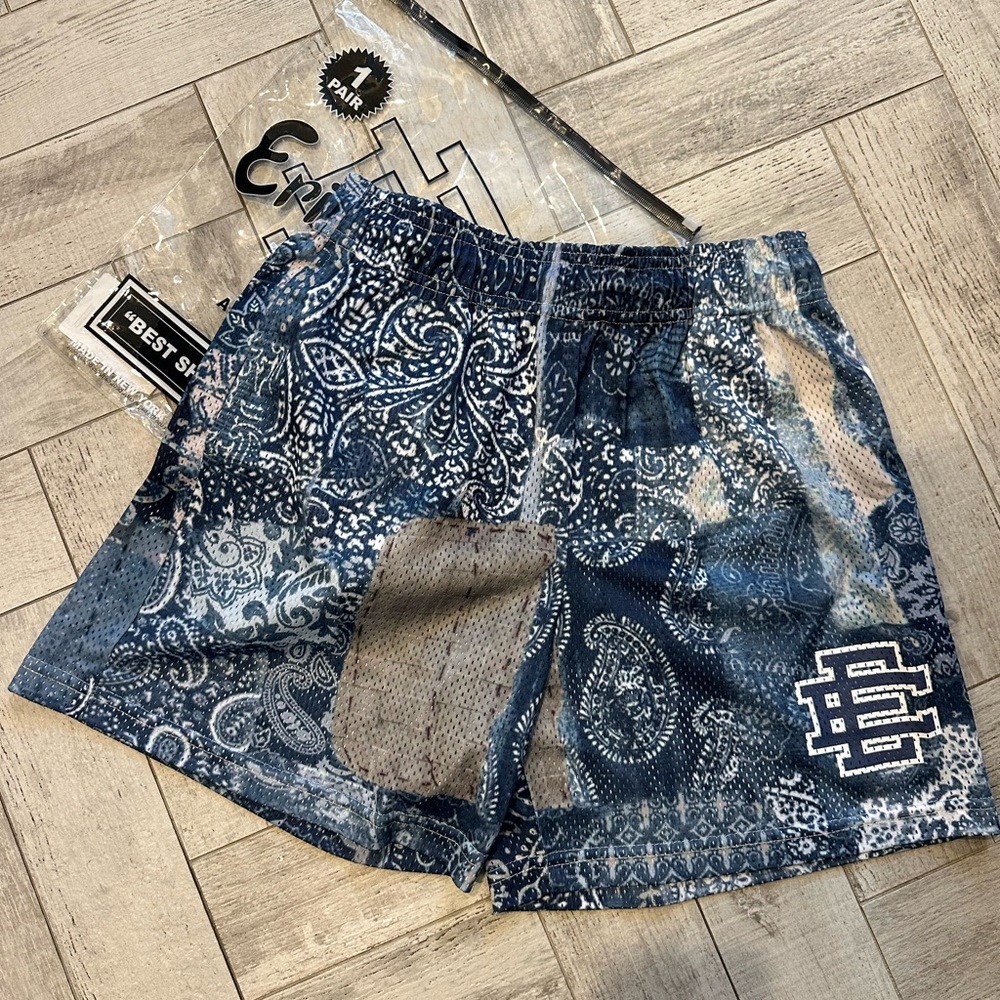 Eric Emanuel Men’s Mesh Paisley Print Shorts